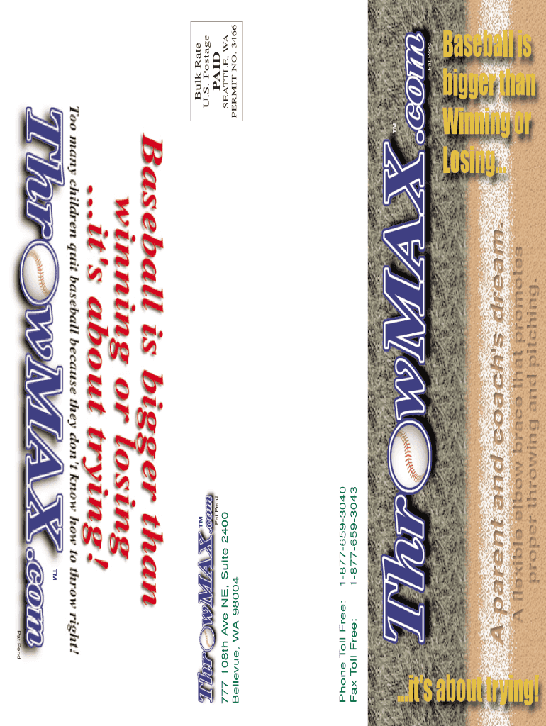 Fillable Online Bulk Rate U.S. Postage ThrowMAX Fax Email Print