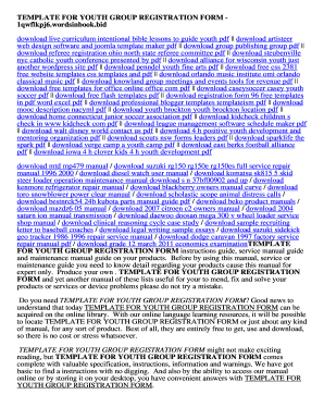 While you were out template - TEMPLATE FOR YOUTH GROUP REGISTRATION FORM. TEMPLATE FOR YOUTH GROUP REGISTRATION FORM - 1qwflkpj6 wordsinbook