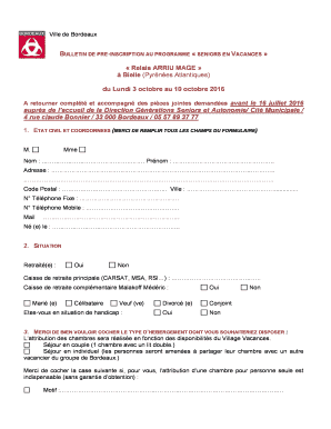 Remplissable Ville de Bordeaux