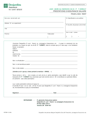 Assurance Collective Salary Insurance Agreement