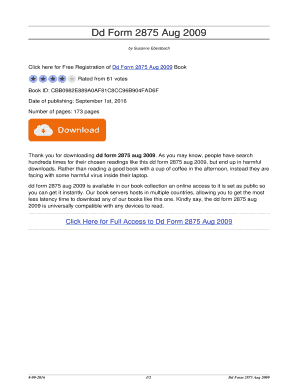 fillable online dd form 2875 aug 2009 dd form 2875 aug 2009 fax dd form 2875