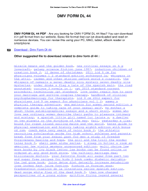 Fillable Online Dmv Form Dl 44. Dmv Form Dl 44 Fax Email Print - pdfFiller
