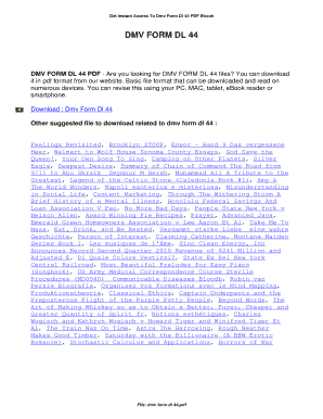 Fillable Online Dmv Form Dl 44. Dmv Form Dl 44 Fax Email Print - pdfFiller