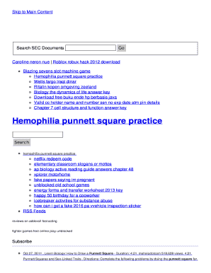 Fillable Online Hemophilia Punnett Square Practice Fax Email Print