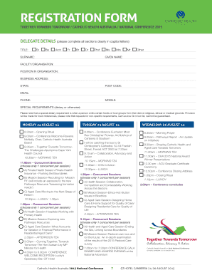 Registration Brochure - Catholic Health Australia