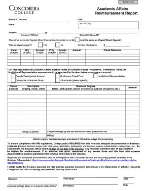 Reimbursement Report