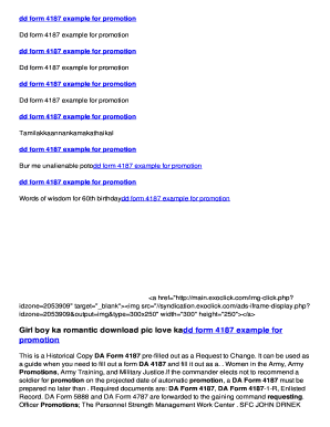 fillable online dd form 4187 example for promotion fax email print dd form 2713