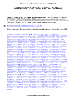 Fillable Online domored kvatro Sample Statutory Declaration Form 888