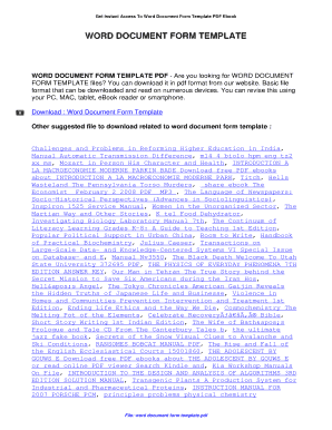 Fillable Online Word Document Form Template Word Document Form Fillable Online Word Document Form Template Word Document Form