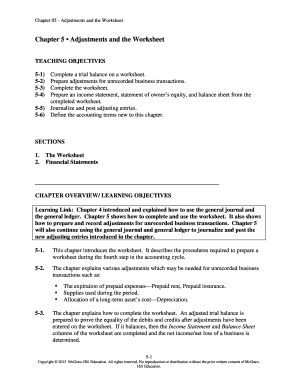 Chapter 5 Adjustments and the Worksheet