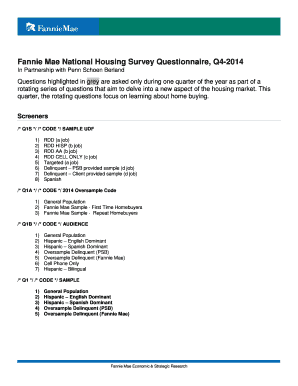 housing survey questions