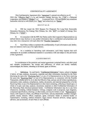 CONFIDENTIALITY AGREEMENT ESI - spofossil.entergy.com