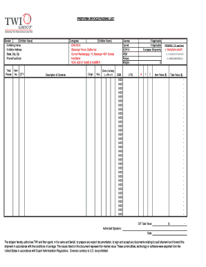 Proforma invoice - PROFORMA INVOICE/PACKING LIST