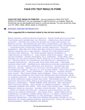 Fillable Online kraminer antakyabiberhaplari Fake Std Test Results Form ...