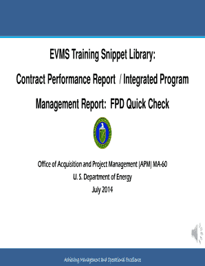 Performance report format - EVMS Training Snippet Library: Contract Performance Report ... - energy