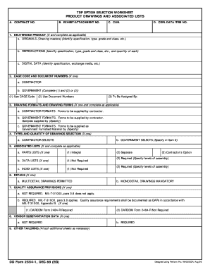 TDP OPTION SELECTION WORKSHEET - usa-federal-forms.com