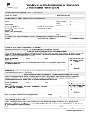FSA Claim Reimbursement Form