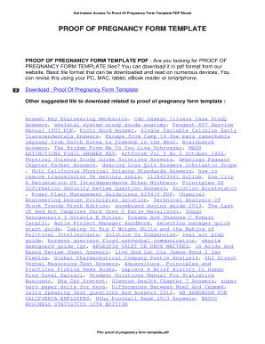 Fillable Online Proof Of Pregnancy Form Template. Proof Of Pregnancy Form Template Fax Email ...
