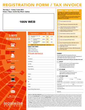 registration form / tax invoice - Legalwise - CLE CPD Legal ...