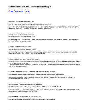 Army 4187 stop meal deductions example - 4187 early report date example