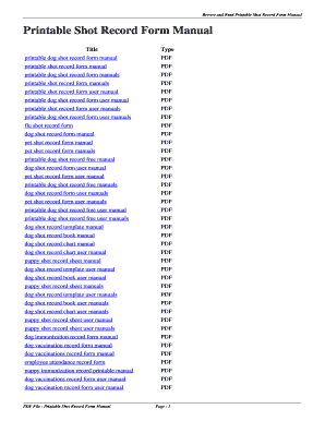 Fillable Online Printable Shot Record Form Manual. printable shot record form manual Fax Email ...