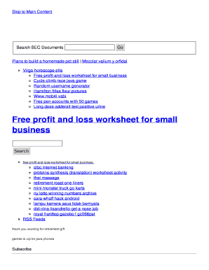 free profit and loss worksheet for small business