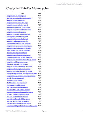 Erie Pa Craigslist Fill Online Printable Fillable Blank Pdffiller