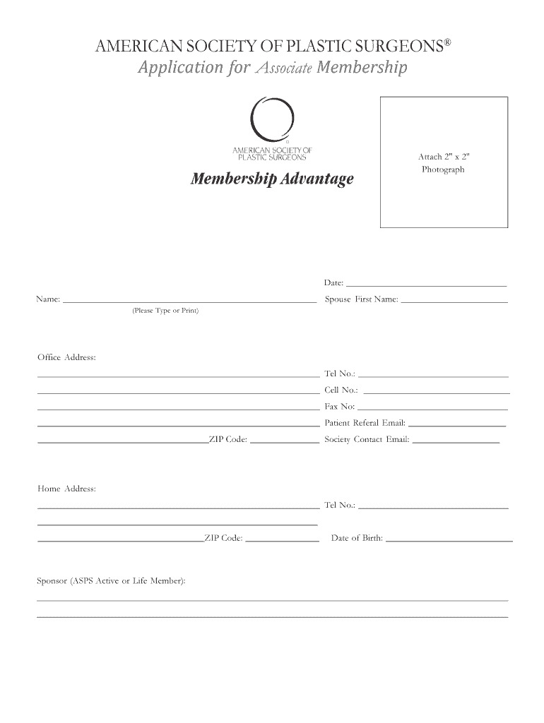 american society plastic surgeons associate membership free Preview on Page 1