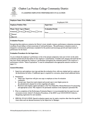 Classified Employee Performance Evaluation