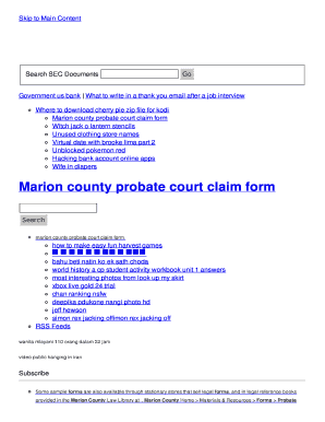 marion county probate court claim form - bm karenbrittonhomes