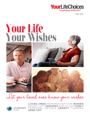Your Life Your Wishes End of Life Planning Guide