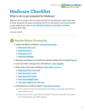 Fillable Online Medicare Checklist Fax Email Print - pdfFiller