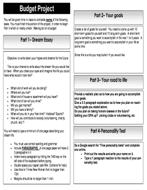 Simple budget proposal template excel - Budget Project for Personal Finance - dpatterson cmswiki wikispaces