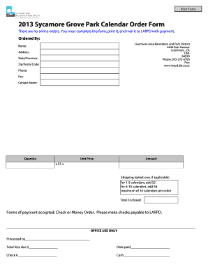 Purchase Order - Livermore Area Recreation and Park District