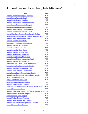 Leave application form template excel - Annual Leave Form Template Microsoft. annual leave form template microsoft