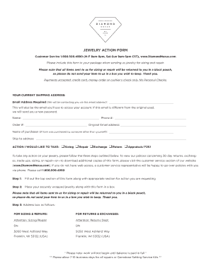 JEWELRY ACTION FORM - Jewelry Diamond Nexus