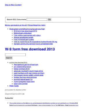 Fillable Online w-9 form free download 2013 - pi.flipflerps.com Fax ...