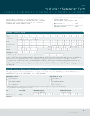 Army ncoer form - DIGGA Australian Mining ETF - Application-Redemption Form.indd