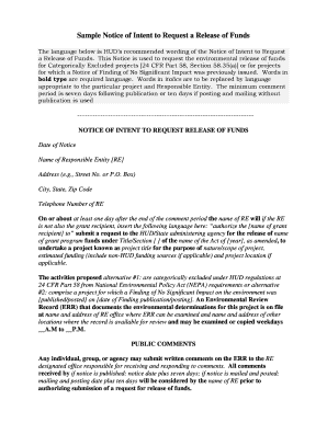 Certificate of appreciation wording - The language below is HUD s recommended wording of the Notice of Intent to Request - dca ga