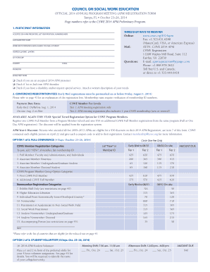 Corporate meeting planning checklist - COUNCIL ON SOCIAL WORK EDUCATION - cswe