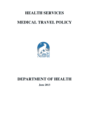 HEALTH SERVICES MEDICAL TRAVEL POLICY DEPARTMENT OF ... - gov nu