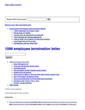 1099 termination letter