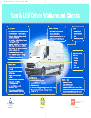 Fillable Online VAN poster A4:checklist Fax Email Print - pdfFiller