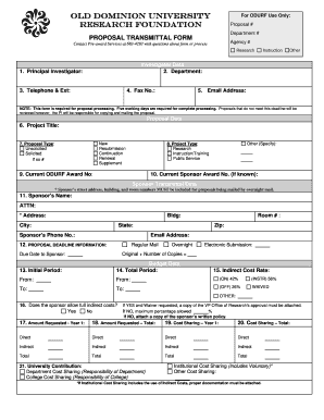 Transmittal letter sk - ODURF Proposal Transmittal Instruction Sheet - Old Dominion ... - odu