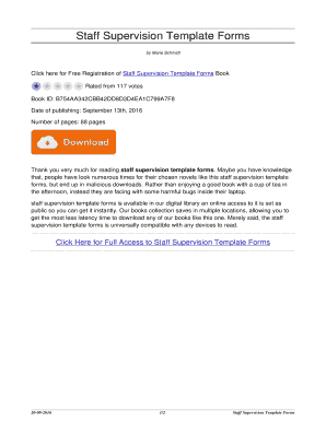 Fillable Online bookpresssmall Staff Supervision Template Forms. staff supervision template ...