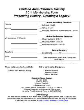 Oakland Area Historical Society