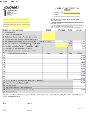 sd excise tax form