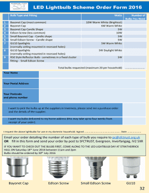 S&amp;F News Issue Two Page 32 Lightbulb Order Form - stratherrickcommunity org