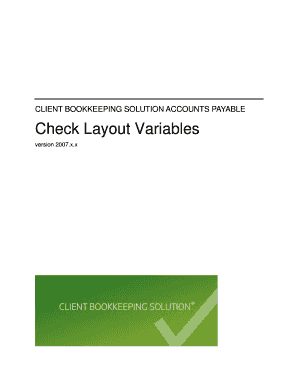 CBS Accounts Payable Check Layout Variables - CS Professional ...