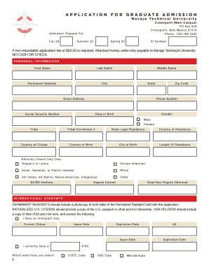 Graduate Admission Application